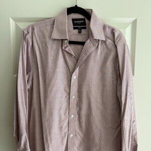 Bonobos Mini Red & White Checkered Button-Down Dress Shirt - Size 15.5/32